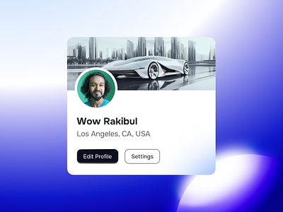 Profile Card UI banner ui card card ui graphic design mobile app mobile app profile modern ui profile card ui ui asset web design wow rakibul wowrakibul