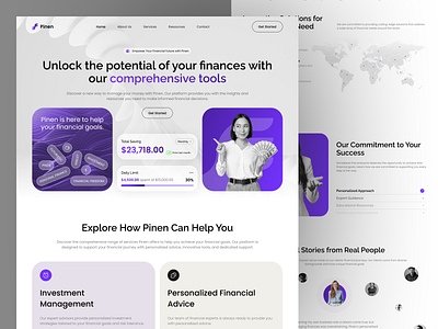 Finance Landing Page Exploration 3d app clean design finance fireart invest landing ui ux web