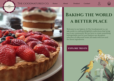 The Goognatured Co. bakery birds branding cute design dessert figma graphic design homepage illustration landingpage logo ui website