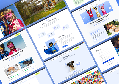 Website for non profit organization | Animal rescue | animals app charity concept free landing mobile ui website