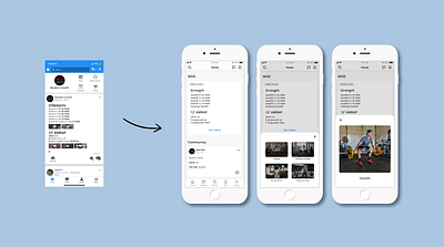 CrossFit App - a clean up design mobile design ui ux