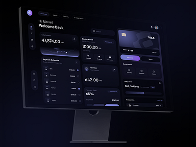 Finance Wallet Dashboard Design admin bank banking dashboard dark dashboard finance financial fintech fintech dashboard fintech design mobile app modern money product transfer uiux wallet web