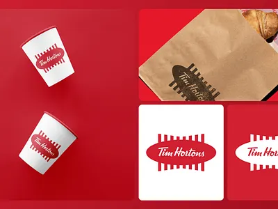 Tim Hortons - conceptual rebrand brand branding conceptual design flat design graphic design logo logo concept rebrand refresh