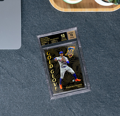 Francisco Lindor Gold Glove Tier 1/3 Concept Card baseball baseball cards concept art concept cards design digital art graphic design mlb sports sports design trading cards