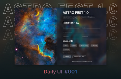 Astro fest 1.0 dailyui ui web design website