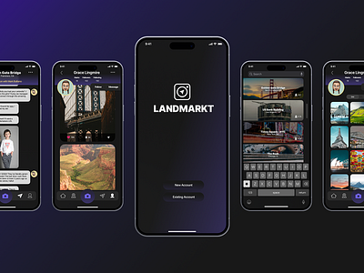 Landmarkt App - UI Design app design graphic design typography ui ux