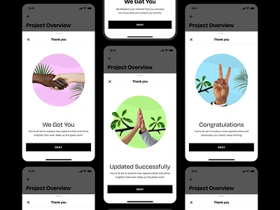 Completion States App Screens animation app success screen design dark design empty state illustration design empty state mobile screen design empty state screen mockup hand gestures design home screen design illustrations design landing page design logo design mobile app screen design mobile interaction design mobile transition design navigation design screen animation success screen design typography