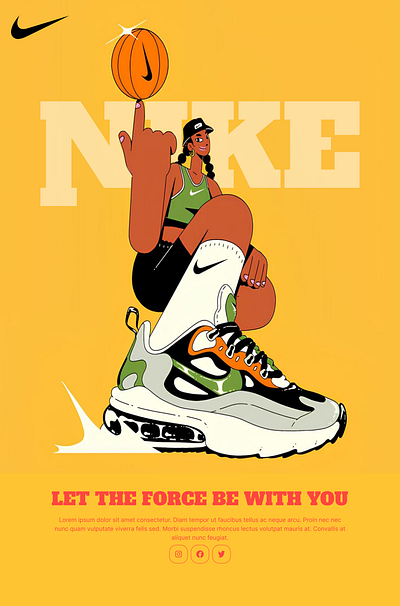 Nike post design branding design figma graphic design logo nike