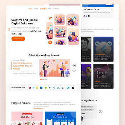 JAYED - Software House Landing Page landing landing page software house startup ui web design