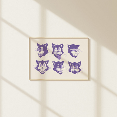 Crazy Cats art custom illustration design graphic design illustration k state vintage