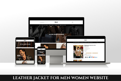 Men's Leather Jackets E-commerce Website 3d animation branding graphic design logo motion graphics ui