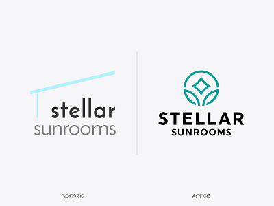 Rebranding – Stellar Sunrooms after before brand flower identity logo nature rebrand star stellar sun sunroom