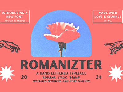 Romanizter | Typeface artwork badge branding design display font family font font font typeface graphic design handletter font handwritten font illustration logo retro font sans serif typeface vector vintage design vintage font web font