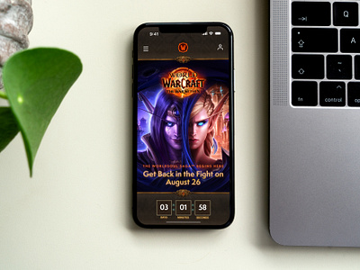 DailyUI 014 Countdown Timer blizzard branding countdown timer dailyui dailyui 014 design graphic design illustration ios logo mobile ui web world of warcraft