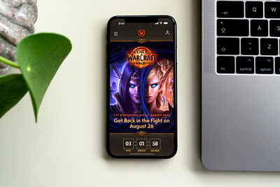 DailyUI 014 Countdown Timer blizzard branding countdown timer dailyui dailyui 014 design graphic design illustration ios logo mobile ui web world of warcraft