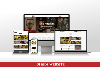 101 Bids: An Antique Auction Platform 3d branding graphic design logo motion graphics ui