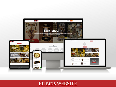 101 Bids: An Antique Auction Platform 3d branding graphic design logo motion graphics ui