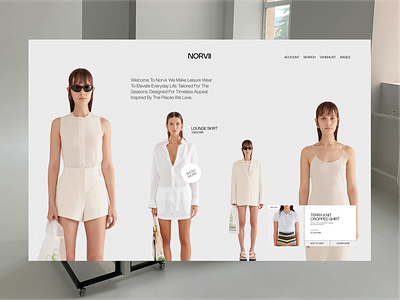 NORVII clothing brand website design 3d animation branding design graphic design logo motion graphics ui webflow website