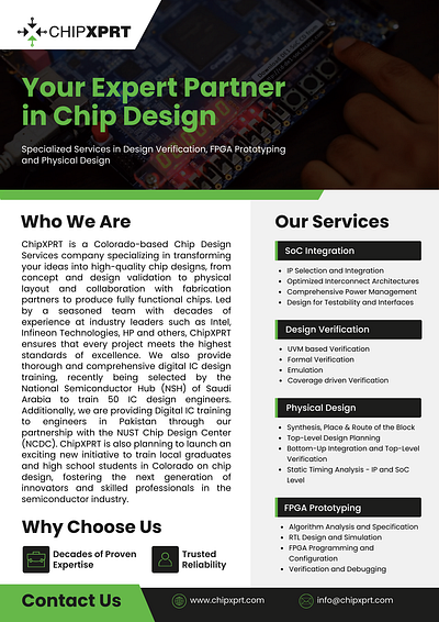 Informational Flyer Design- ChipXPRT graphic design