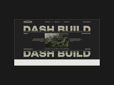 Dash Buld. Landing page animation landing page архитектура дизайн сайт