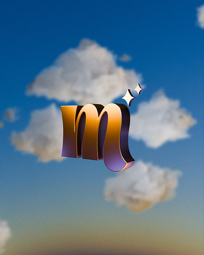 Mayd Logo in 3D 3d 3ddesign 3dlogo 3dlogoanimation 3dshot sky vibrant