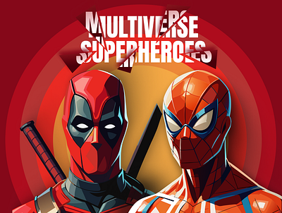 free MULTIVERSE SUPERHEROES book cover dc design design art design assets download free freebie illustration illustrations multiverse superhero t shirt design vector art