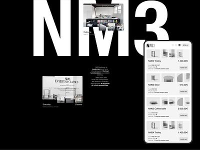 NM3 WEBSITE catalog concept design mobile ui web webdesign