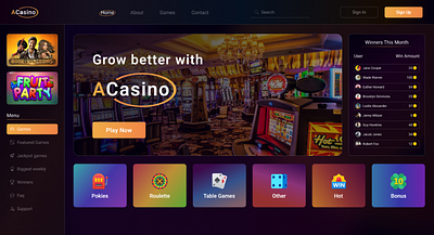 Casino Web Design