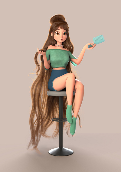 3D Morning Girl