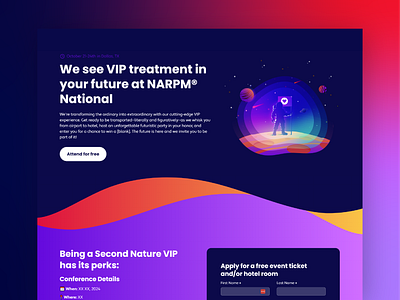 Futuristic Event Landing Page 365 days of design adobe adobe illustrator branding dailyui design design challenge design inspiration dribbble graphic design illustration logo mockup shots typography uidesign uiux vectorart web design web designer