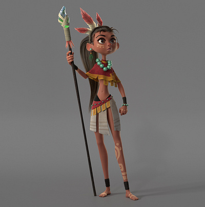 3D Girl Aborigine