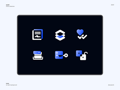 Spade - Icons Collection core data data center file gradient icons library lock storage user web3