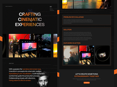 Filmmaker Portfolio - Showcasing Cinematic Vision and Craft app cinematography website design film editing showcase filmmaker portfolio intuitive portfolio portfolio website design ui ui design visual storytelling web design website design