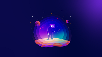 Astronaut Illustration 365daysofdesign adobe adobe illustrator branding dailyui design design inspiration designinspiration digital drawing dribbble flatdesign graphic design illustration illustrator logo minimaldesign space uiux vectorart