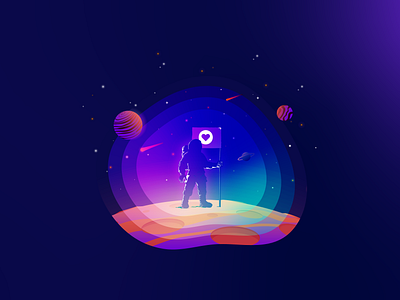 Astronaut Illustration 365daysofdesign adobe adobe illustrator branding dailyui design design inspiration designinspiration digital drawing dribbble flatdesign graphic design illustration illustrator logo minimaldesign space uiux vectorart