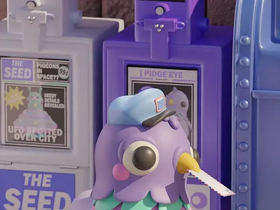 Pidge 3d 3d animation 3d modeling animation character design gif illustration motion graphics