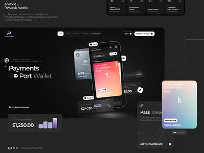 Passport - Web3 Loyalty App blockchain blockchain app design cryptocurrency cryptocurrency landing page cryptocurrency mobile app dapp defi discount app event app finance fintech lifestyle app loyalty app passport stablecoin startup token wallet wallet design web3