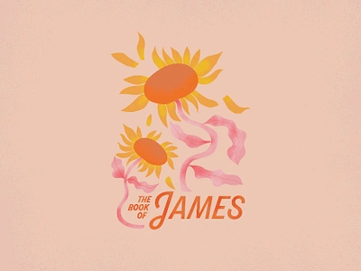 Bible Study Design | The Book of James bible bible study book christian church graphics design flowers graphic design illustration sunflowers typography vector