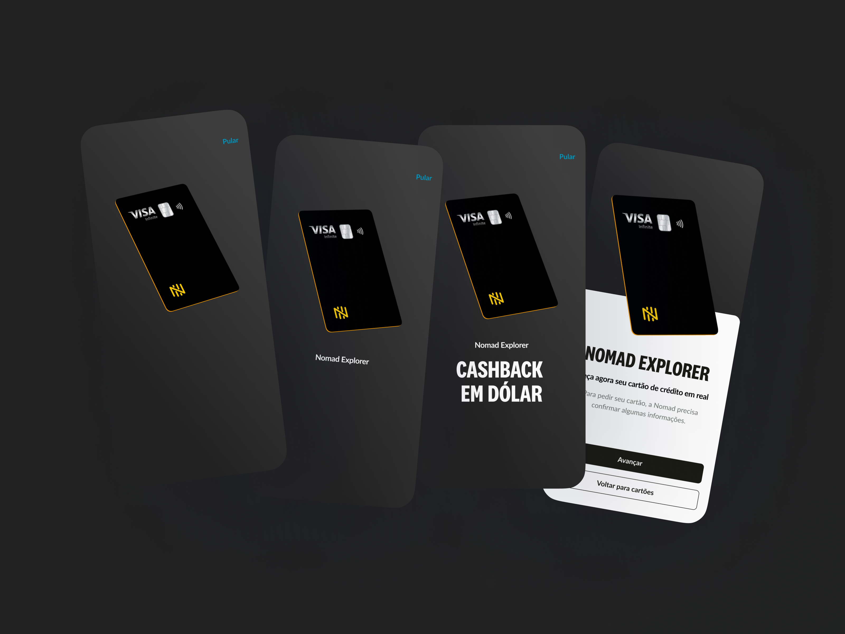 Credit card animated onboarding microanimation motion design ui visual design