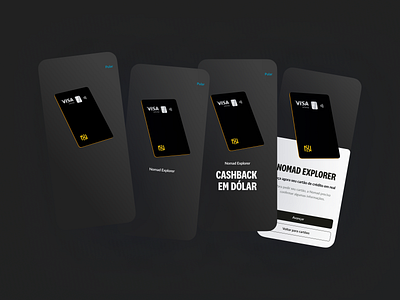 Credit card animated onboarding microanimation motion design ui visual design