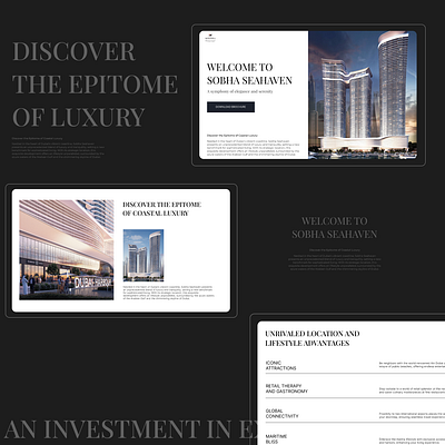 Landing Page Design for Real Estate Agency aesthetics apartments branding dubai houses landing main screen modern design real estate ui ux website