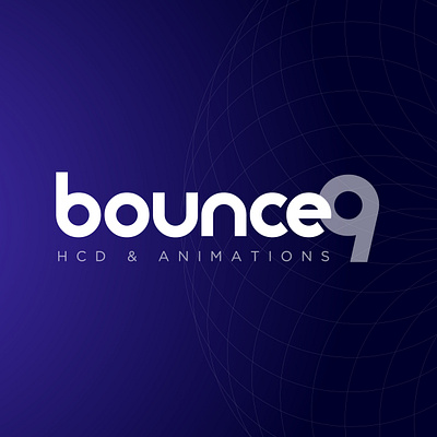 Custom font & logo design for bounce9.com logo typo