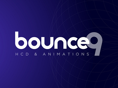 Custom font & logo design for bounce9.com logo typo