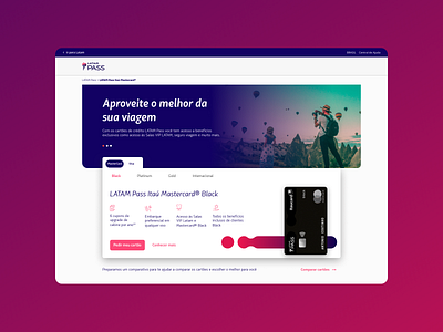 Latam Pass Credit Card desktop interface ui visual design