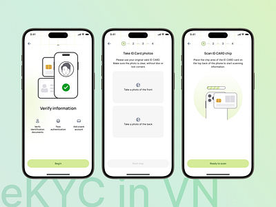 eKYC in VN app branding design ekyc face graphic design id card illustration logo techical typography ui ux vector