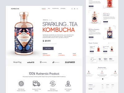 Shopify store for Tea design homepage landing landing page product design product detail page product details product landing page product page product website shopify shopify landing page shopify website web web design website