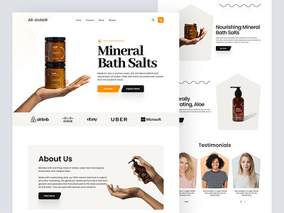 Shopify store for Beauty Products design homepage landing landing page product design product detail page product details product page product website shopify shopify landing page shopify website web web design website