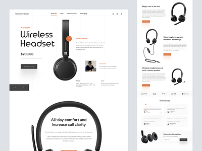 Shopify store for Wireless Headset design homepage landing landing page product design product detail page product details product landing page product website shopify shopify landing page shopify website web web design website