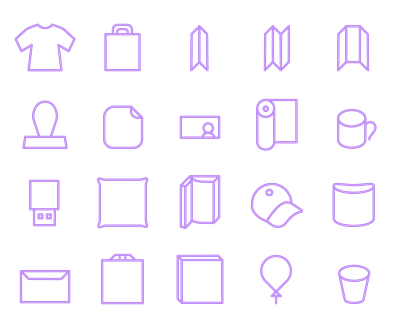 Icon designs, online printing service graphic design icons pictograms vector