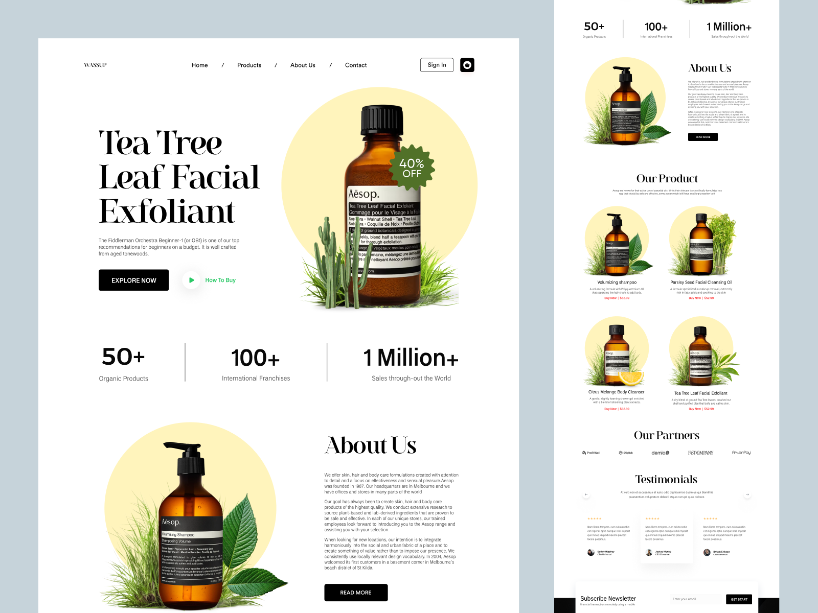 Example of Shopify store for Olive Oil